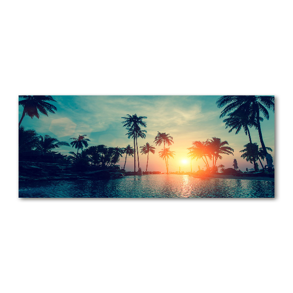 Print on acrylic Sunset palm trees