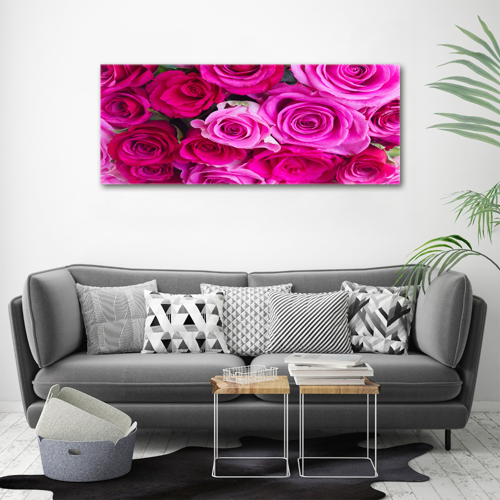 Print on acrylic A bouquet of pink roses