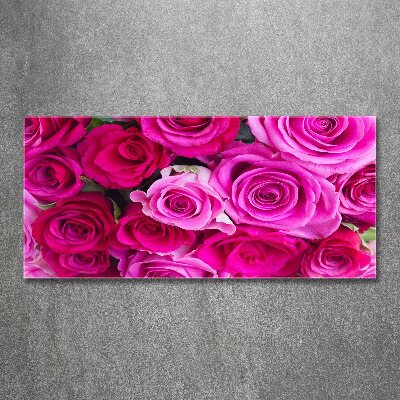 Print on acrylic A bouquet of pink roses