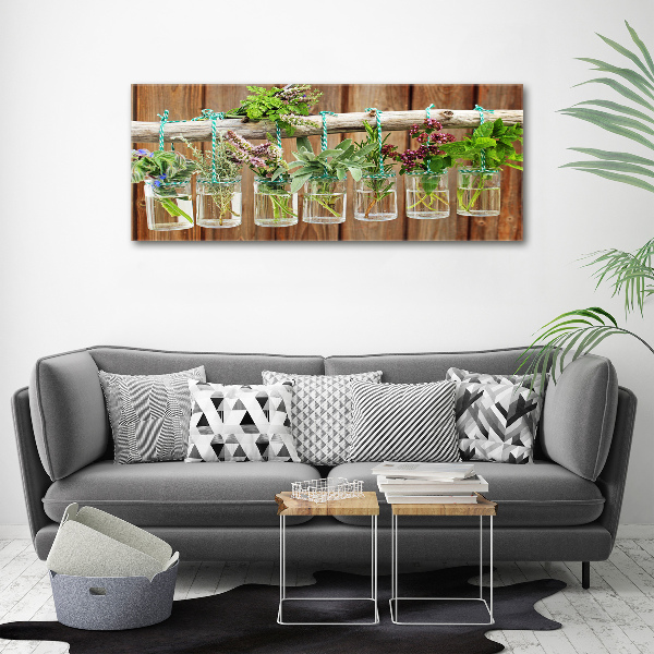 Acrylic wall art Herbs in jars