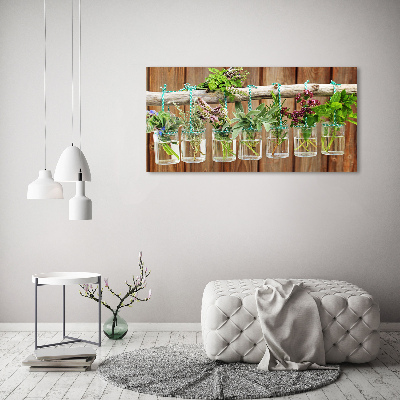 Acrylic wall art Herbs in jars