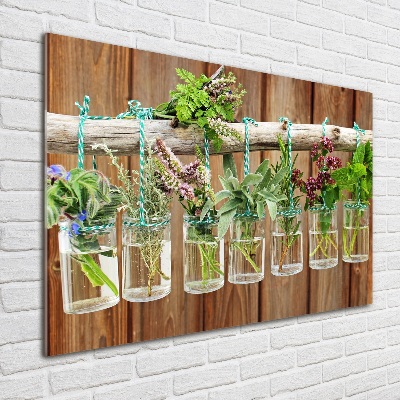 Acrylic wall art Herbs in jars