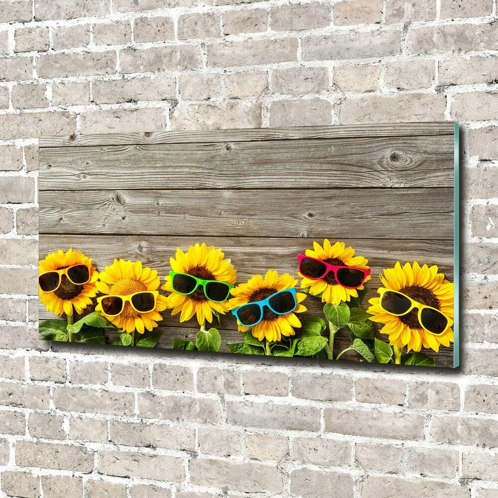 Acrylic wall art Sunflowers