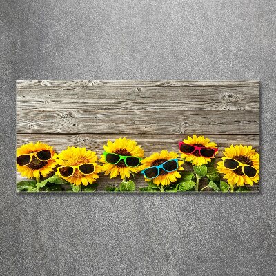 Acrylic wall art Sunflowers