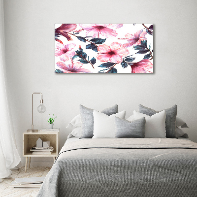 Wall art acrylic Hibiscus flowers