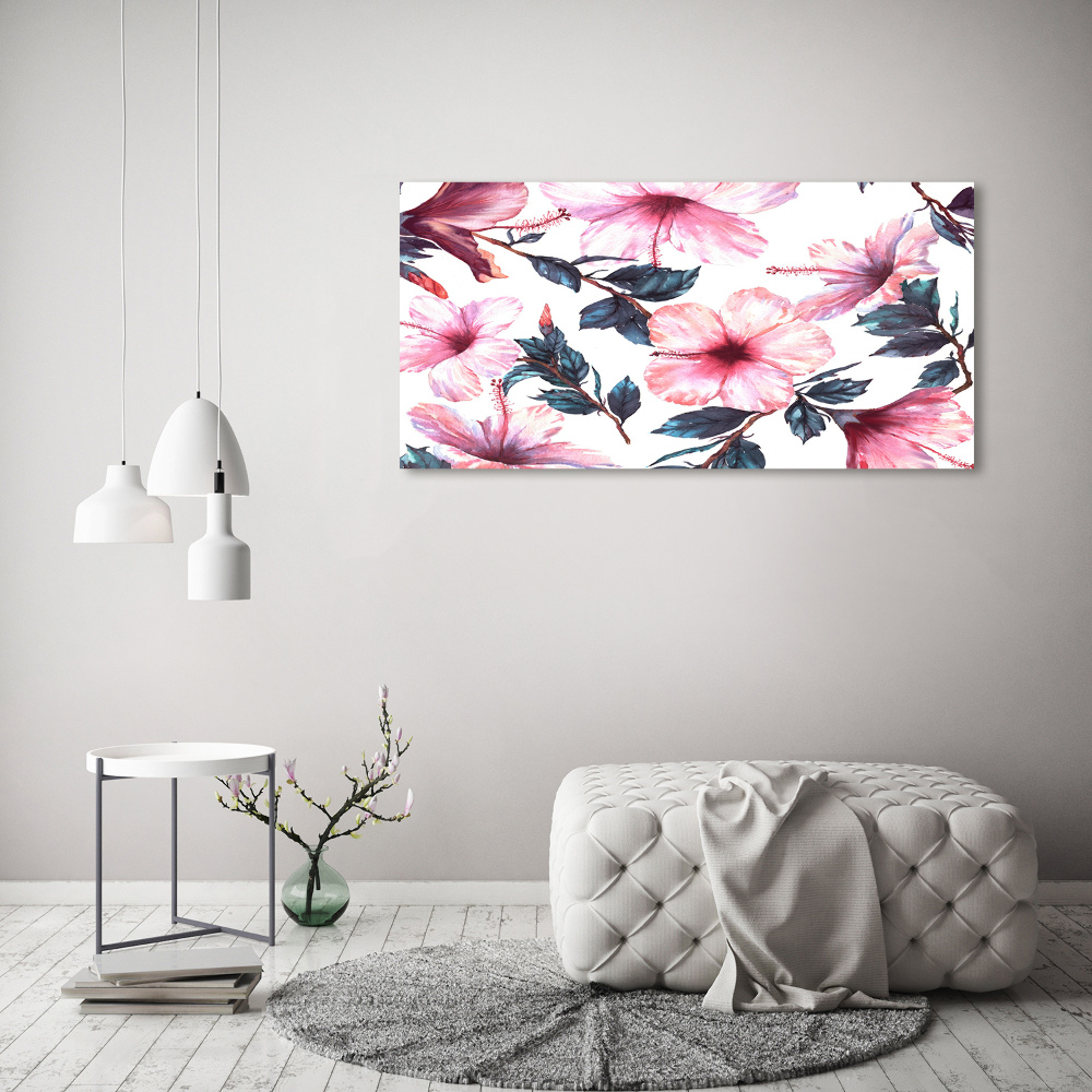 Wall art acrylic Hibiscus flowers