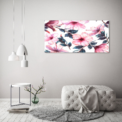 Wall art acrylic Hibiscus flowers