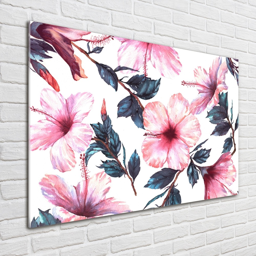 Wall art acrylic Hibiscus flowers