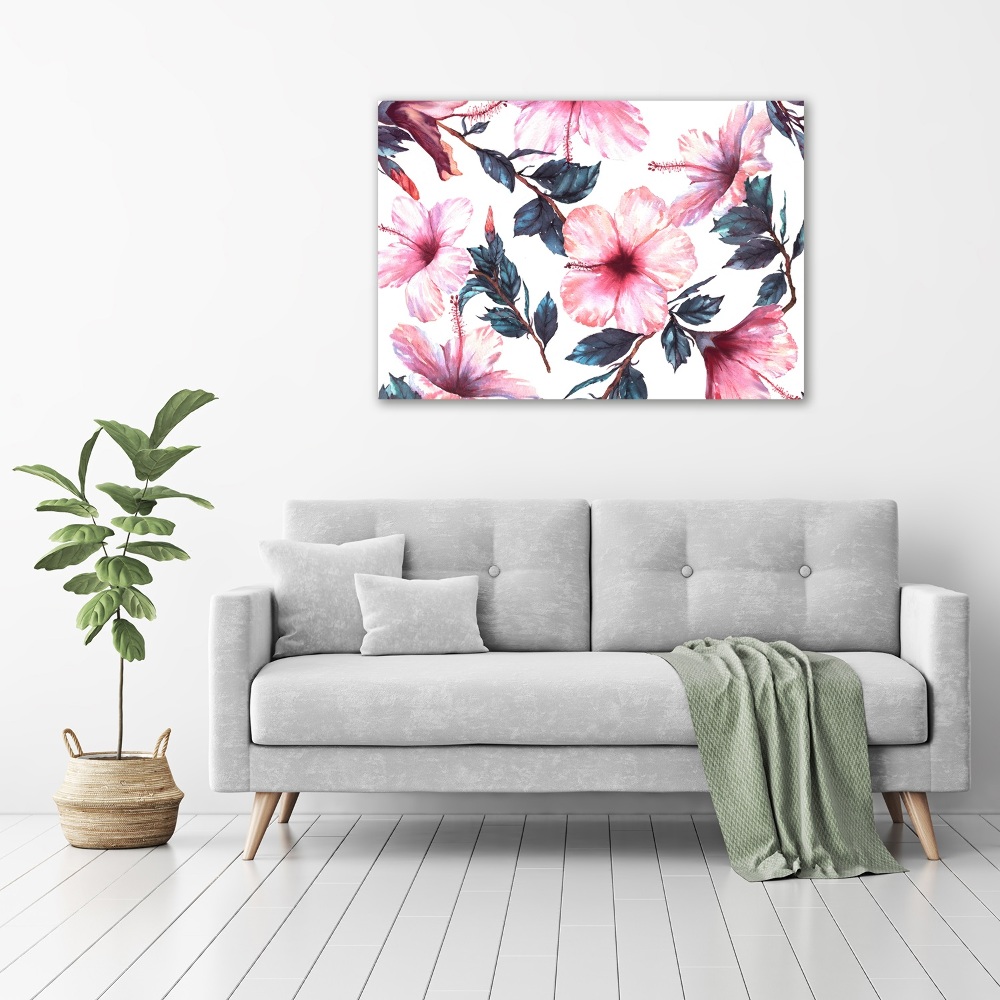 Wall art acrylic Hibiscus flowers