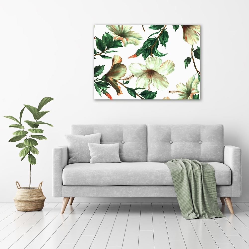 Wall art acrylic Hibiscus flowers