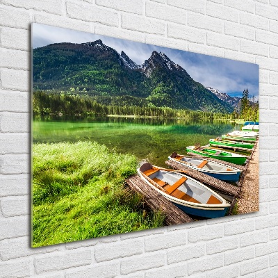 Wall art acrylic Boats on the lake