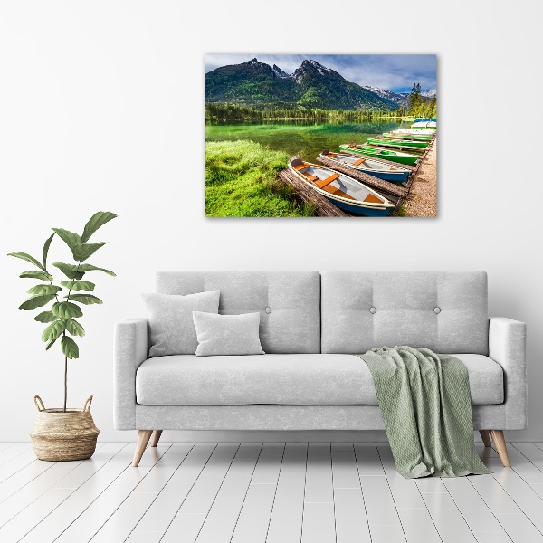 Wall art acrylic Boats on the lake