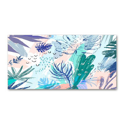 Wall art acrylic Tropical leaves