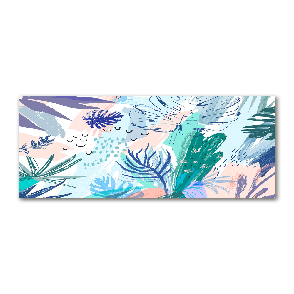 Wall art acrylic Tropical leaves