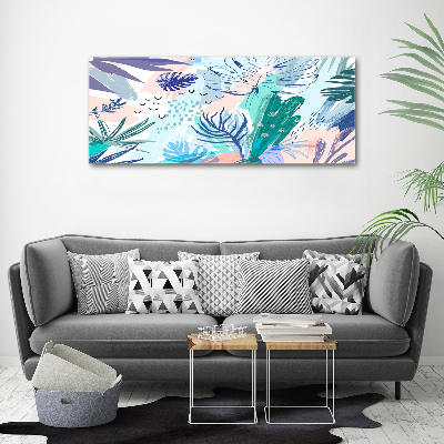 Wall art acrylic Tropical leaves