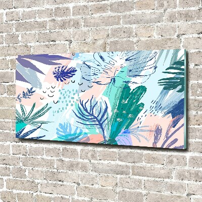 Wall art acrylic Tropical leaves