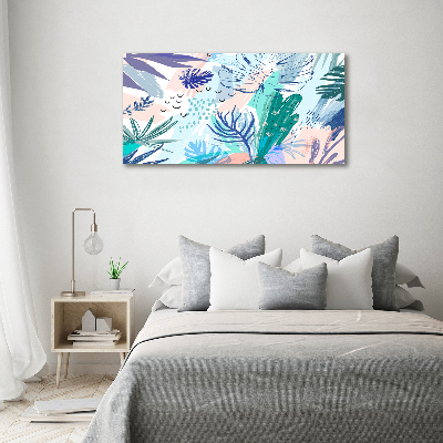 Wall art acrylic Tropical leaves