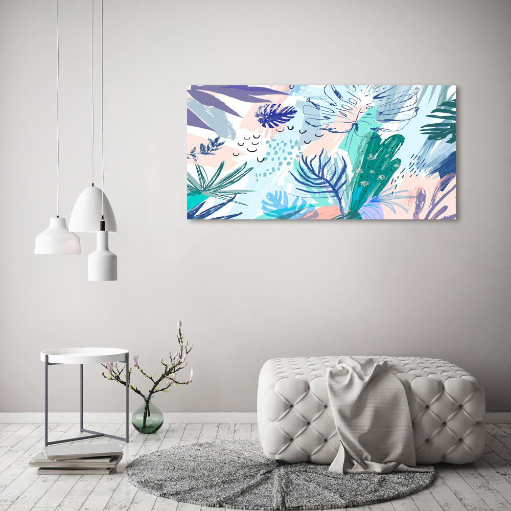 Wall art acrylic Tropical leaves