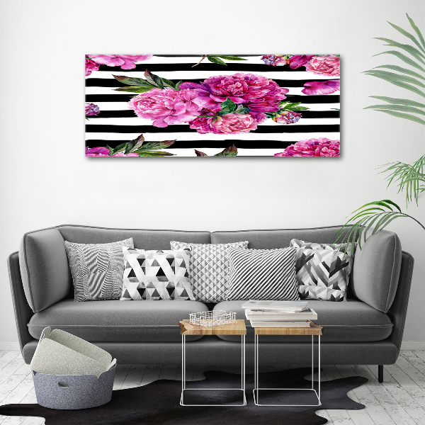 Acrylic wall art Pink peonies