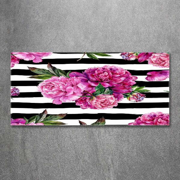 Acrylic wall art Pink peonies