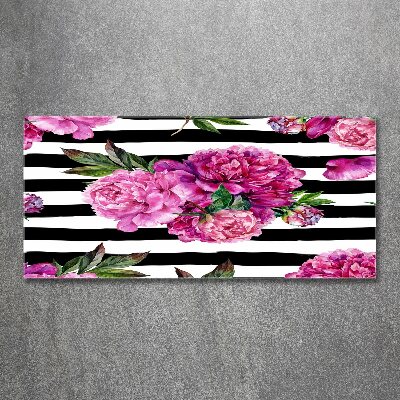 Acrylic wall art Pink peonies