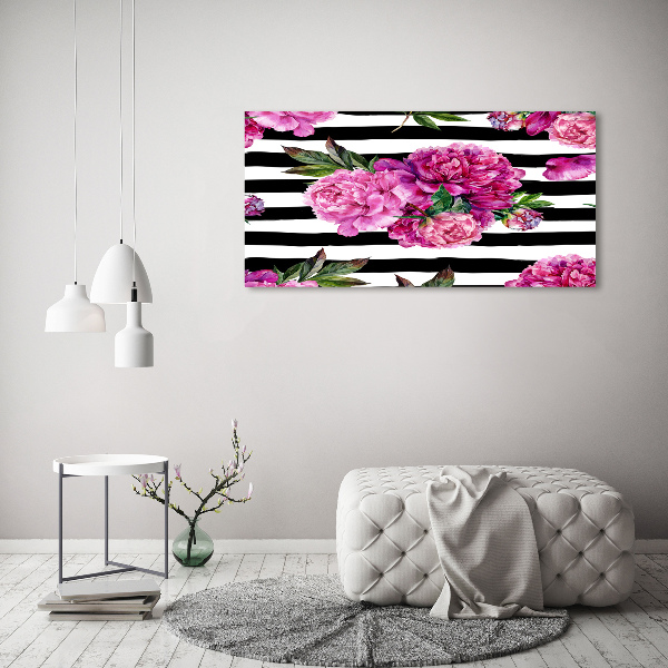 Acrylic wall art Pink peonies