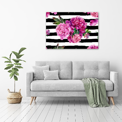 Acrylic wall art Pink peonies