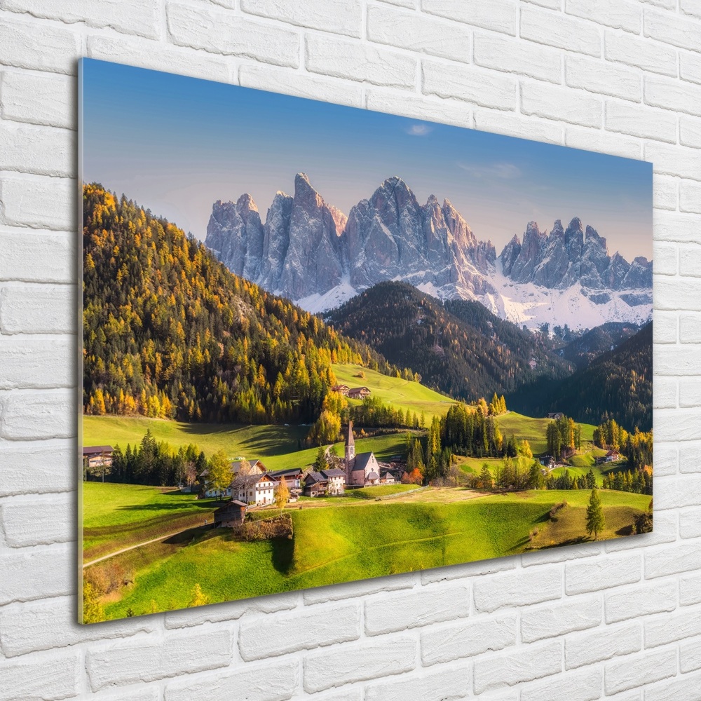 Acrylic wall art Panorama of the mountain