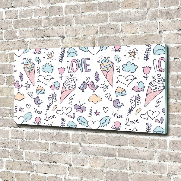 Wall art acrylic Romantic pattern