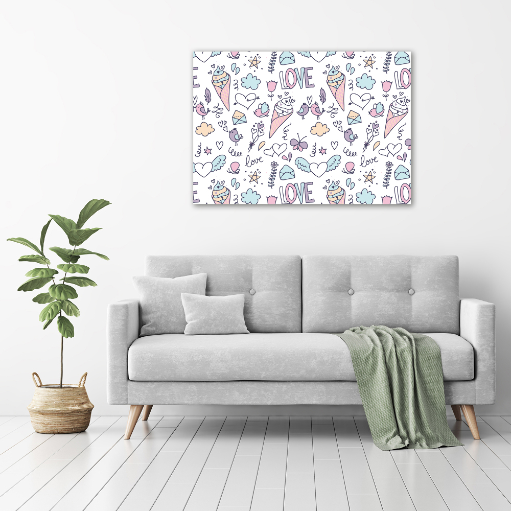 Wall art acrylic Romantic pattern