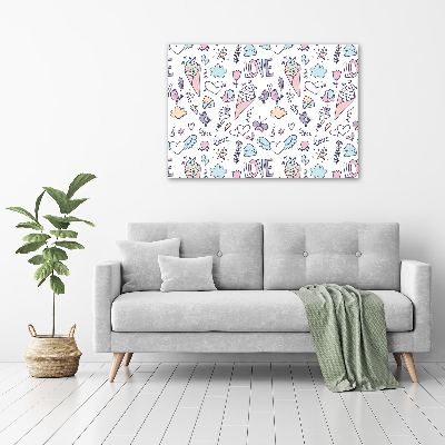 Wall art acrylic Romantic pattern