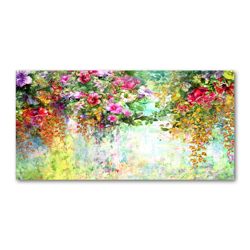 Acrylic print Multi -colored flowers