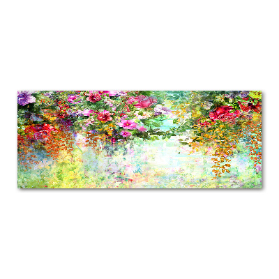 Acrylic print Multi -colored flowers