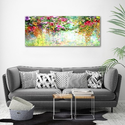 Acrylic print Multi -colored flowers