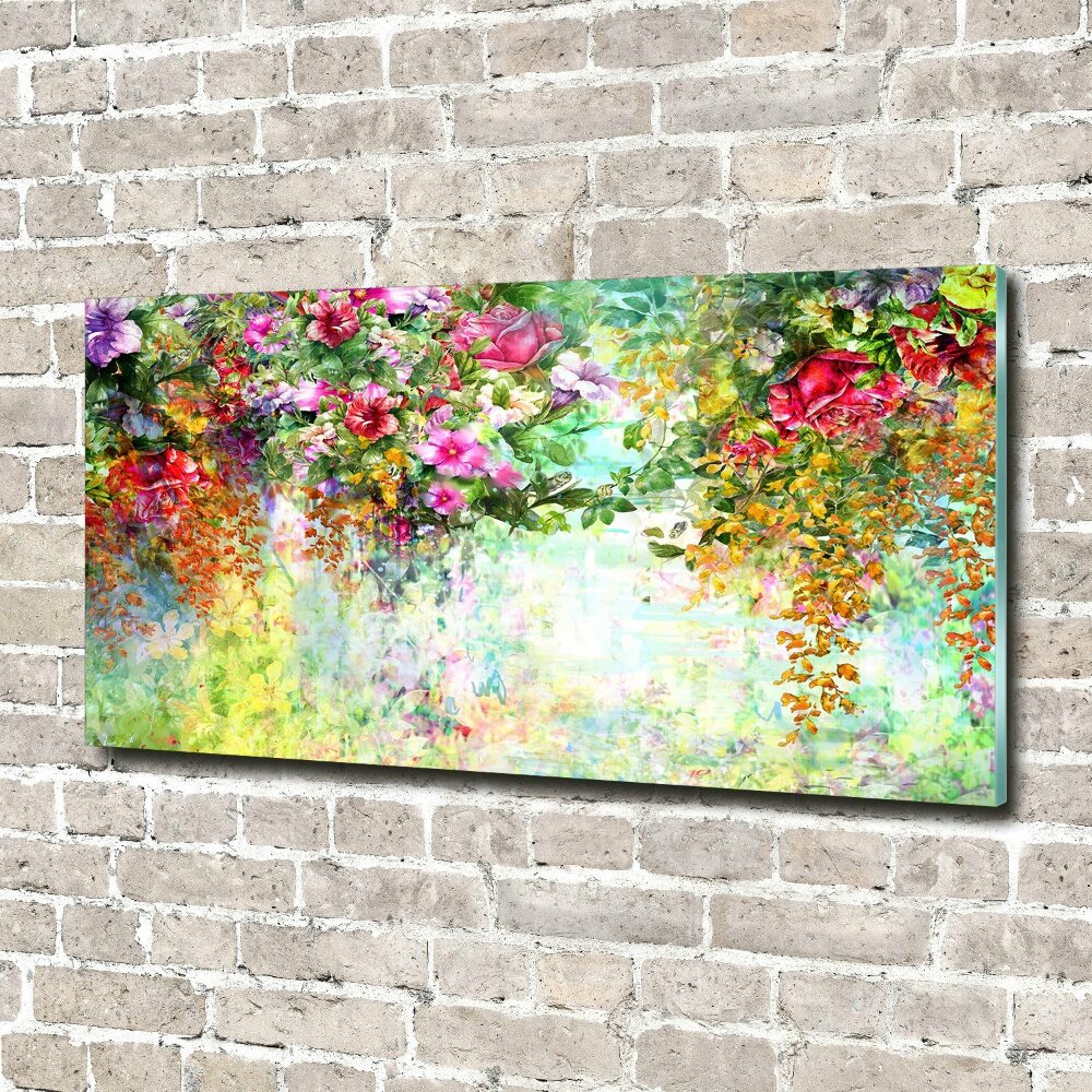 Acrylic print Multi -colored flowers