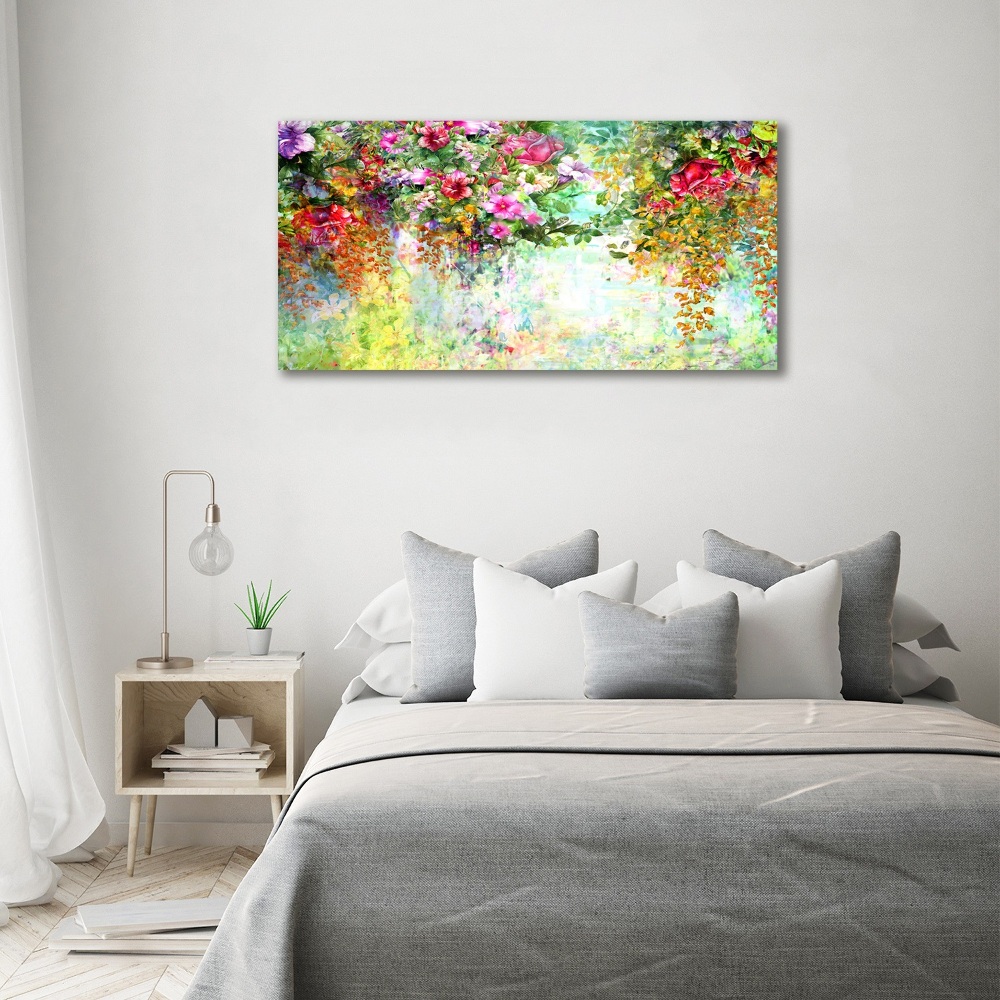 Acrylic print Multi -colored flowers