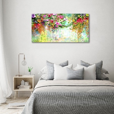 Acrylic print Multi -colored flowers