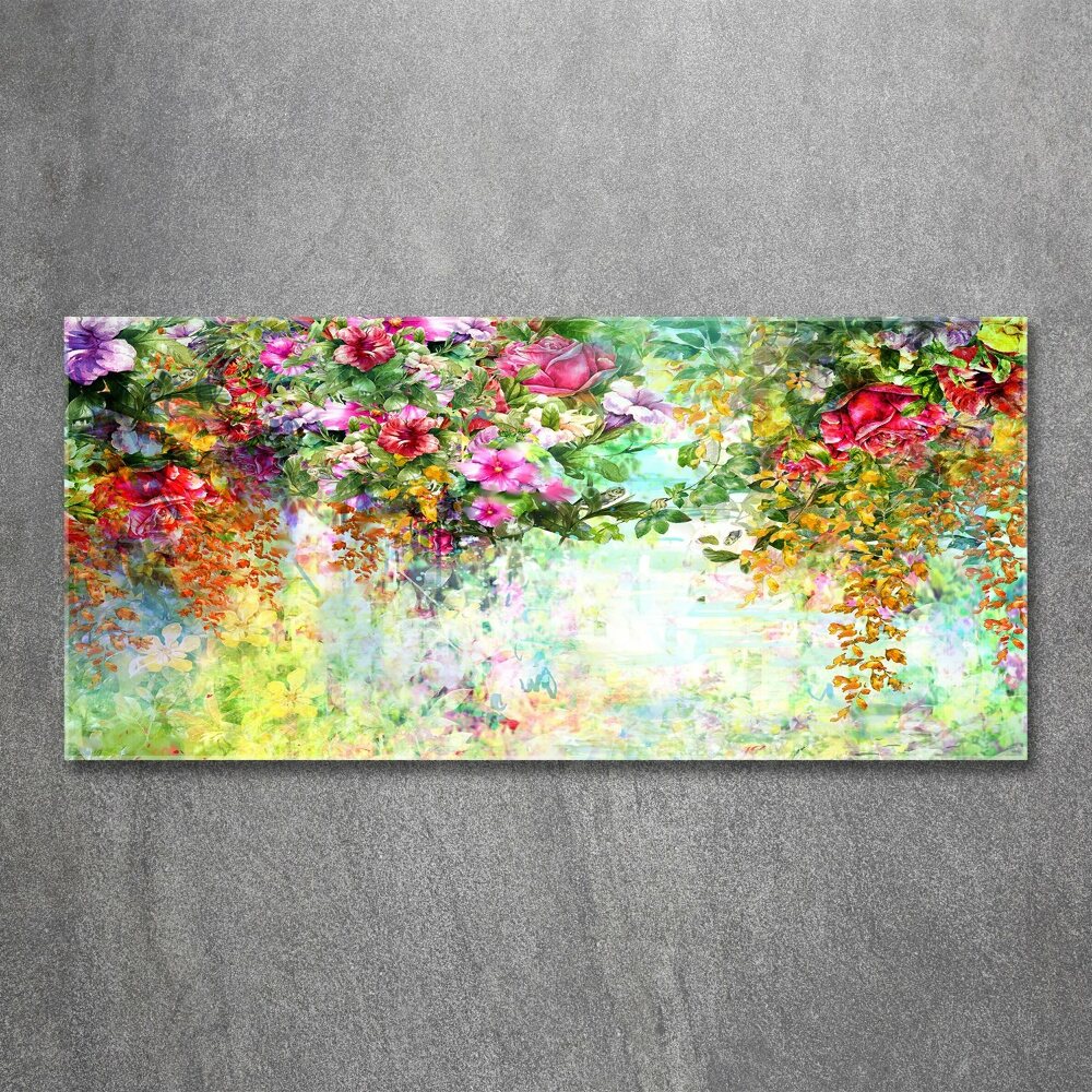 Acrylic print Multi -colored flowers