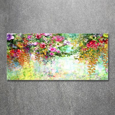 Acrylic print Multi -colored flowers