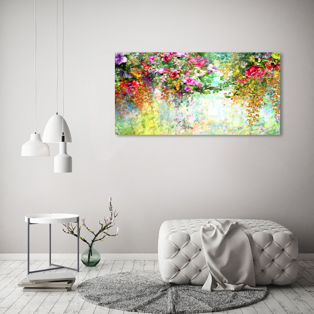 Acrylic print Multi -colored flowers