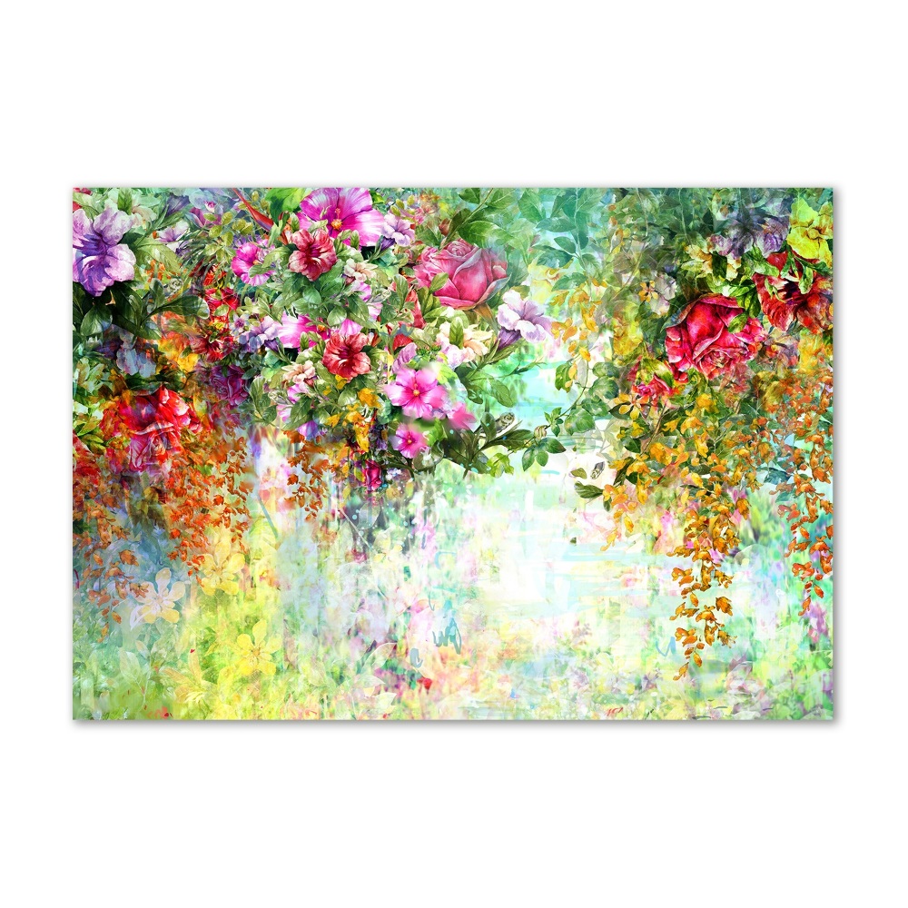 Acrylic print Multi -colored flowers