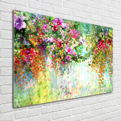 Acrylic print Multi -colored flowers