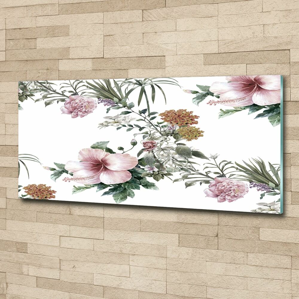 Wall art acrylic Floral pattern