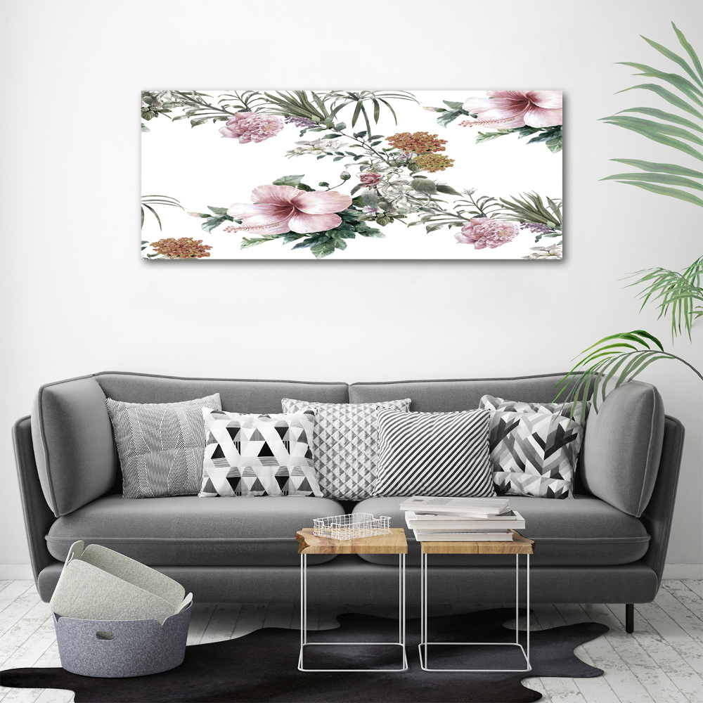 Wall art acrylic Floral pattern