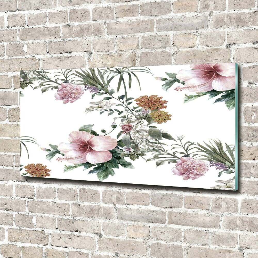 Wall art acrylic Floral pattern