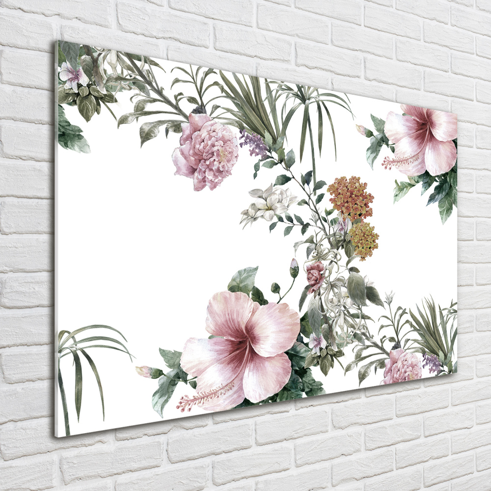 Wall art acrylic Floral pattern