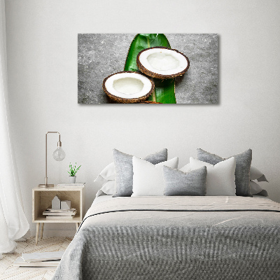 Wall art acrylic Coconut halves