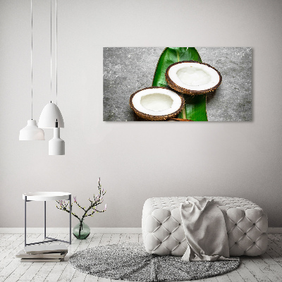 Wall art acrylic Coconut halves