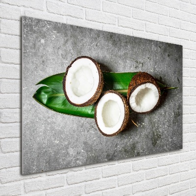 Wall art acrylic Coconut halves