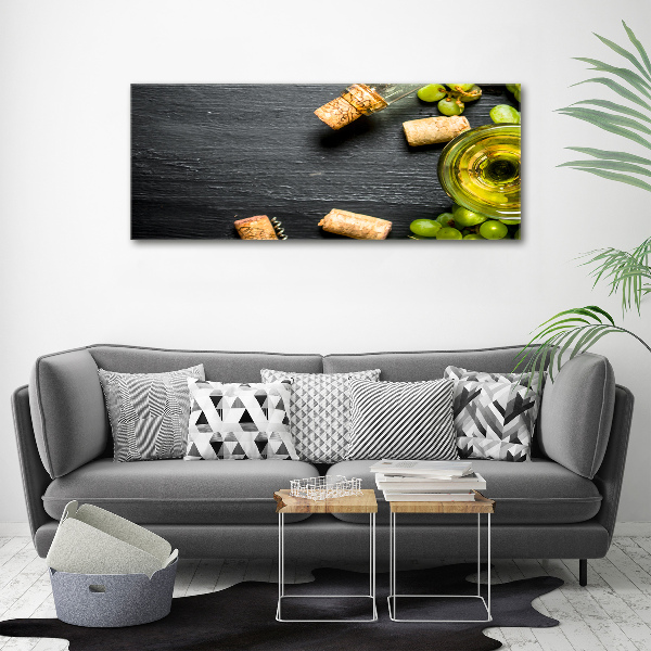 Acrylic print White wine and fruit